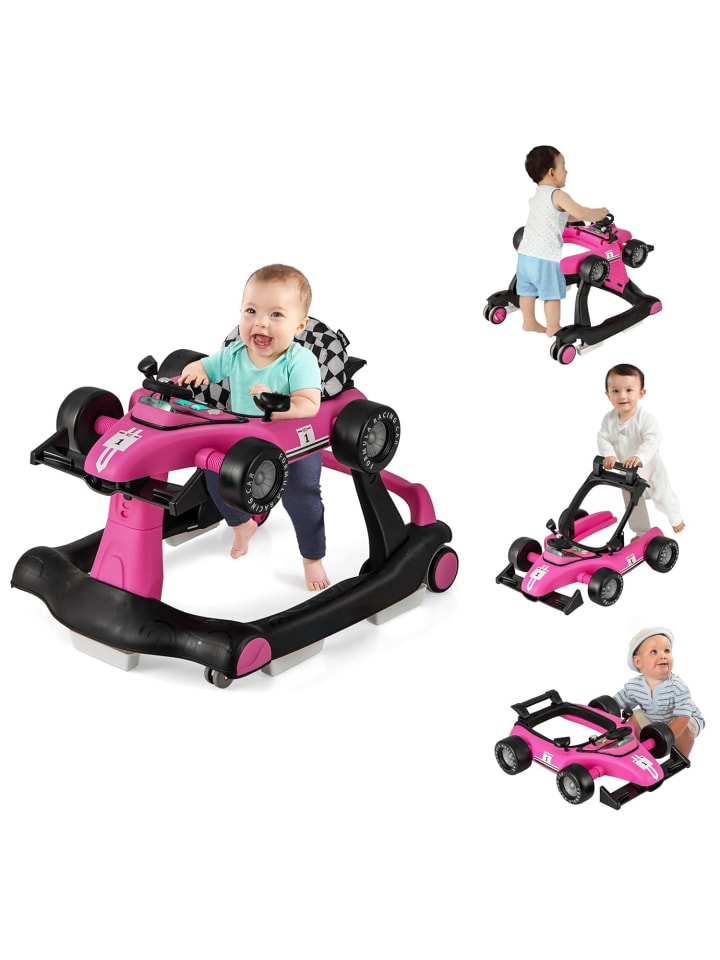 4 in 1 Lauflernwagen in Rosa