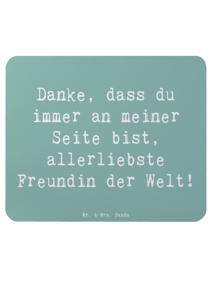 Mouse-Pad Spruch Beste Freundin mit Spruch in Meeresbrise