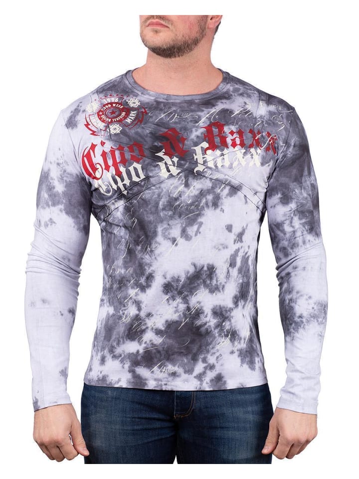 Herren Regular Fit Longsleeve in Grey