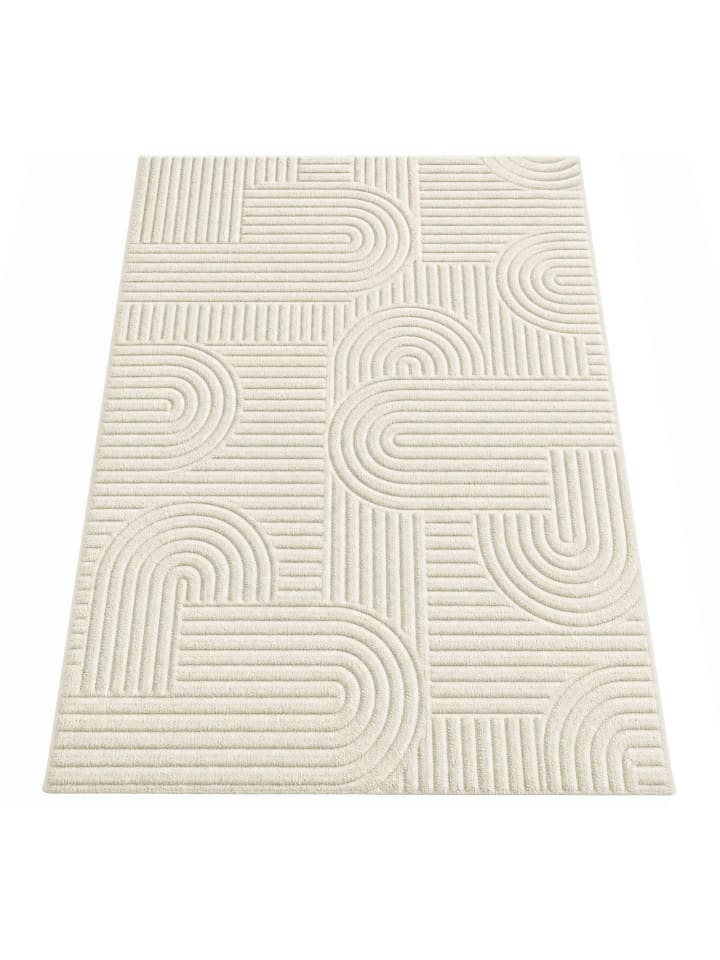 Teppich Hila in Cremeweiß - (B)200 x (H)1 x (T)290 cm