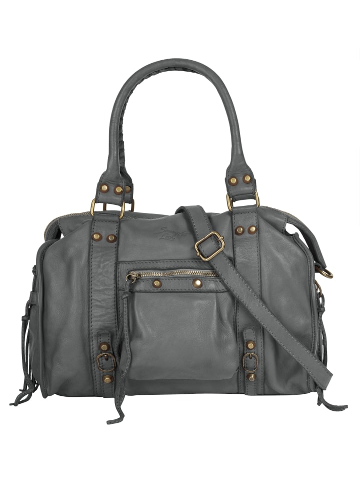 Shopper echt Leder in grau