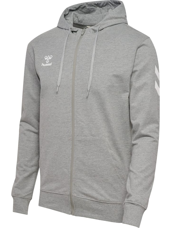 Reißverschluss Kapuzenpullover Hmlgo Herren in GREY MELANGE