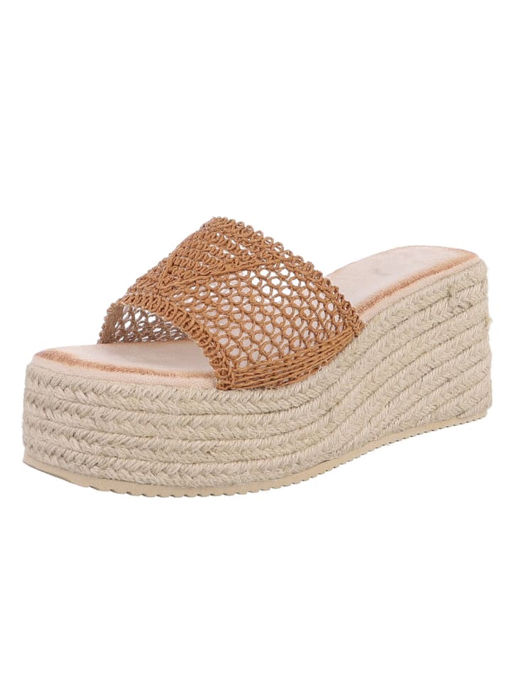 Sandale & Sandalette in Camel