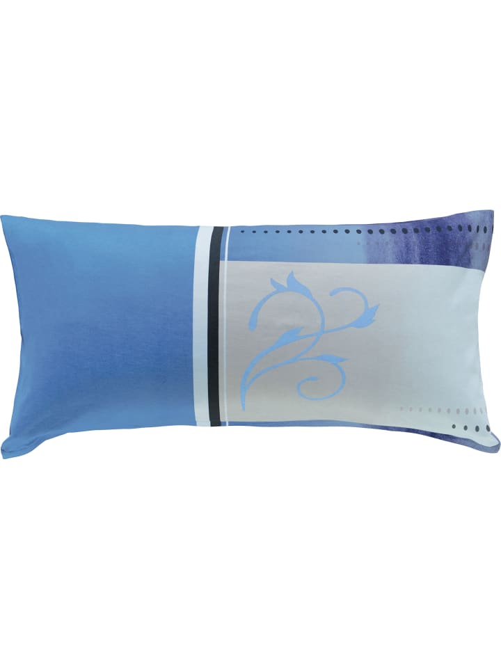Mako-Single-Jersey Kissenbezug in blau
