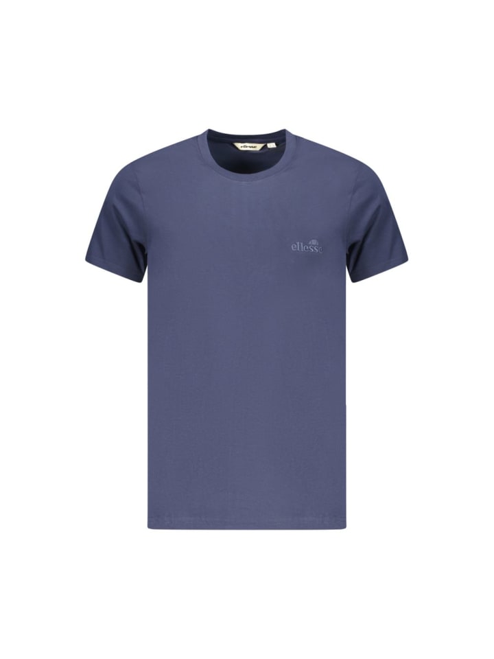 Blau Baumwolle Herren T-Shirt
