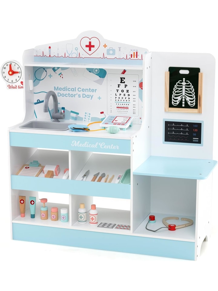 Krankenhaus Kinderküche Doktor-Spielset mit 24 Zubehör in Blau