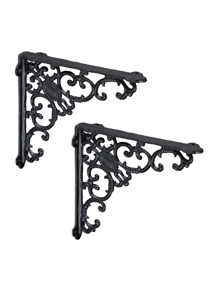 2x Regalwinkel Träger in Schwarz