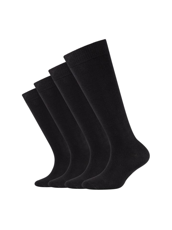 Kniestrümpfe 4er Pack black