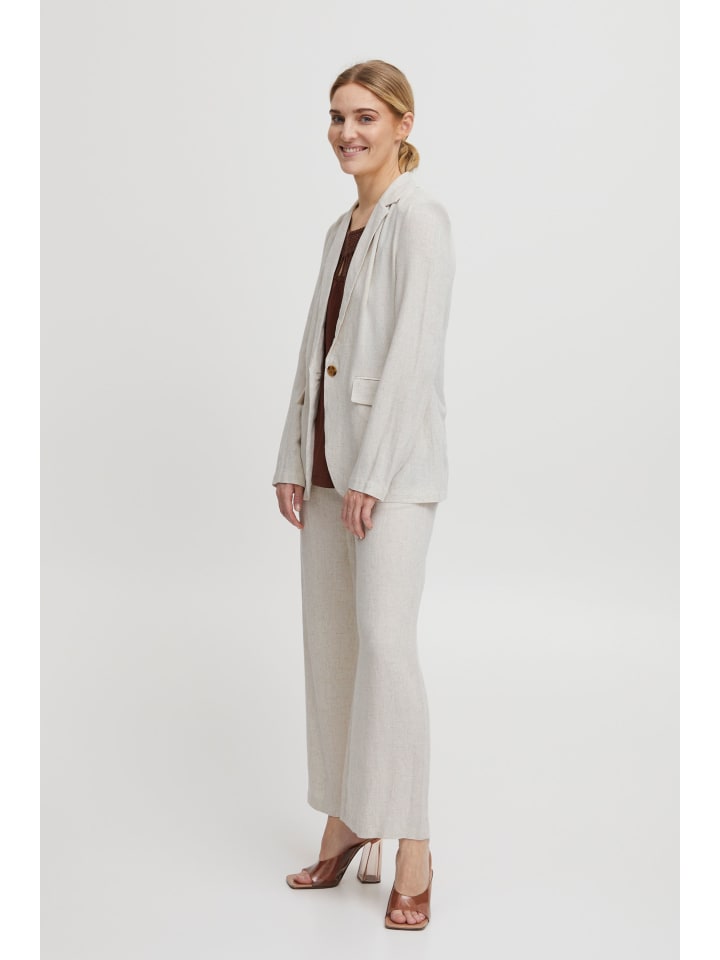 BYJOHANNA BLAZER 2 - HEAVY WOVEN Loose fit in Nature Linen