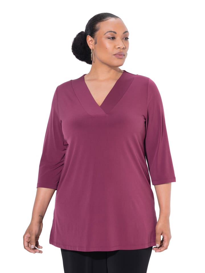 Longshirt in weinrot