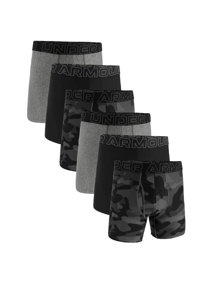 Boxershort 6er Pack in Schwarz/Grau