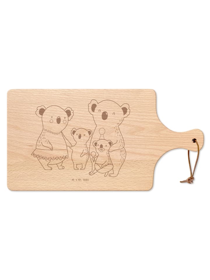 Holzbrett Koala Familie ohne Spruch in Transparent