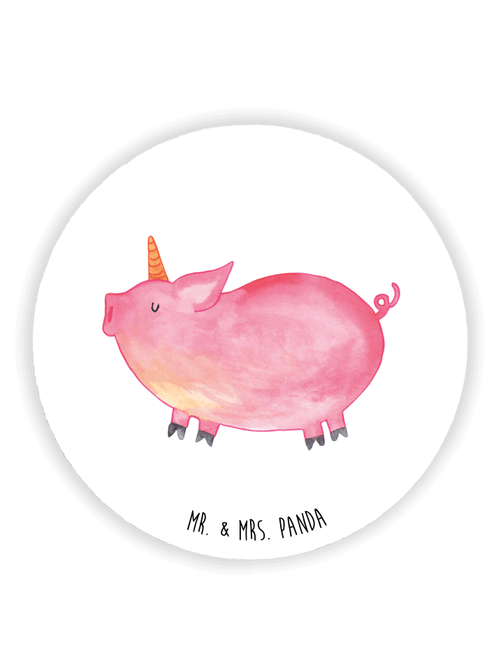 Magnet Einhorn Schwein ohne Spruch in Weiß