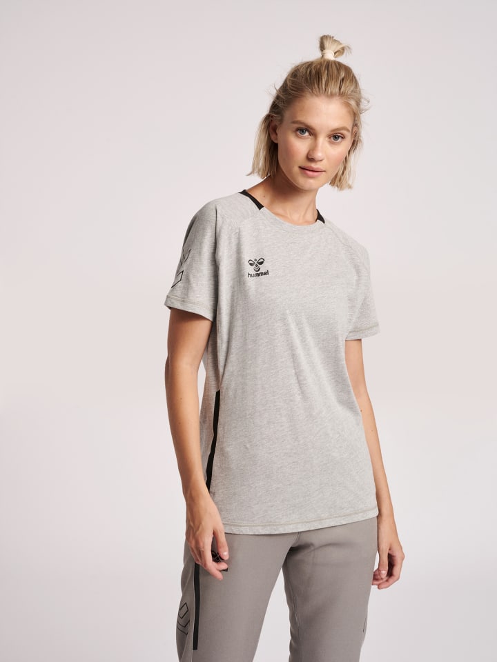 T-Shirt Raglanärmel Hmlcima Damen in GREY MELANGE