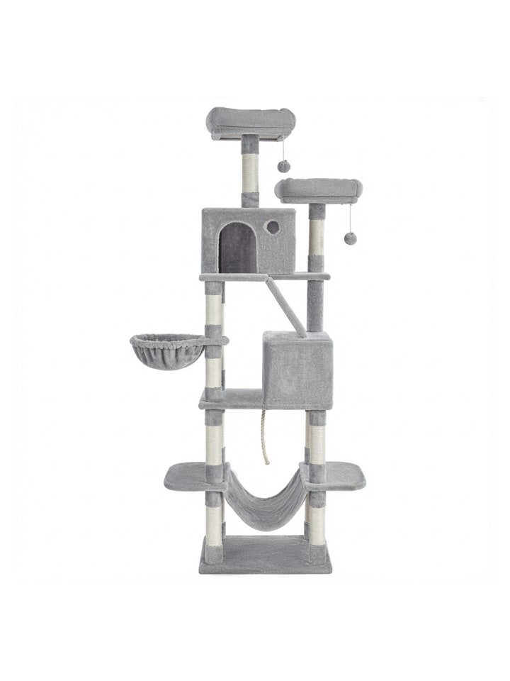 Katzenbaum Clawfy in Grau - (B)48.5 x (H)203.5 x (T)59 cm