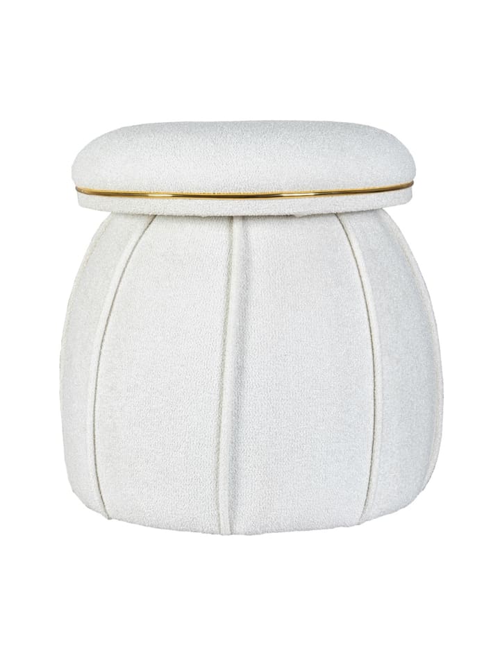 Hocker Corin 135 in weiß - gold