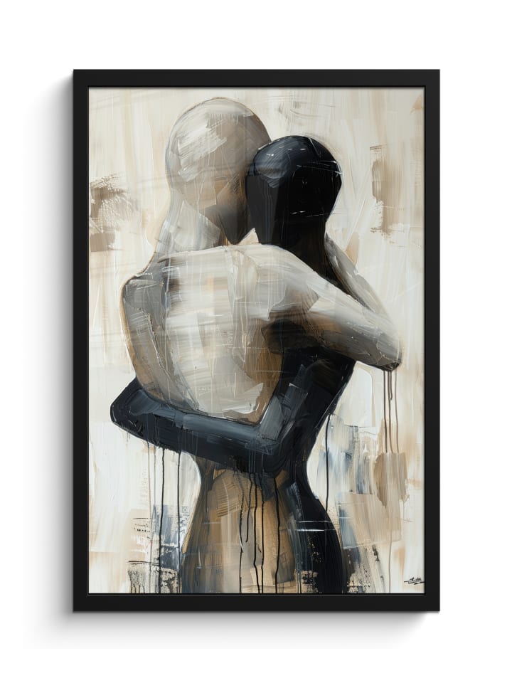 Poster mit Leiste Verbundene Figuren