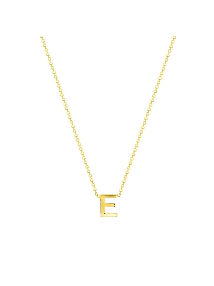 375 Gold Halskette "Buchstabe E" Buchstabe