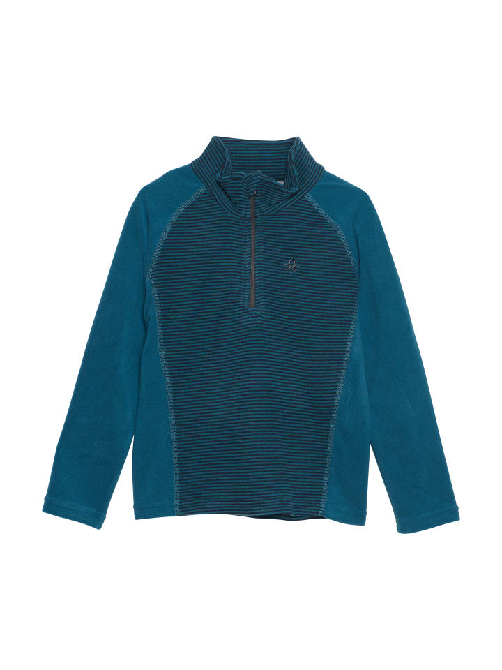 Strickfleece-Pullover COFleece in Blau