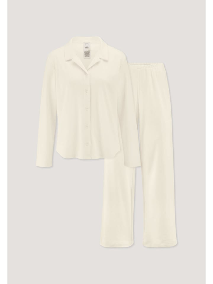 Hessnatur Pyjama PURE NATURE aus reiner Bio-Baumwolle in natur
