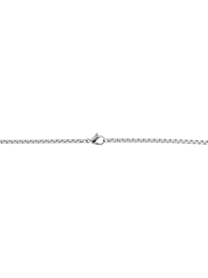 Herren Halskette – Erbskette aus Edelstahl 60 cm in silber