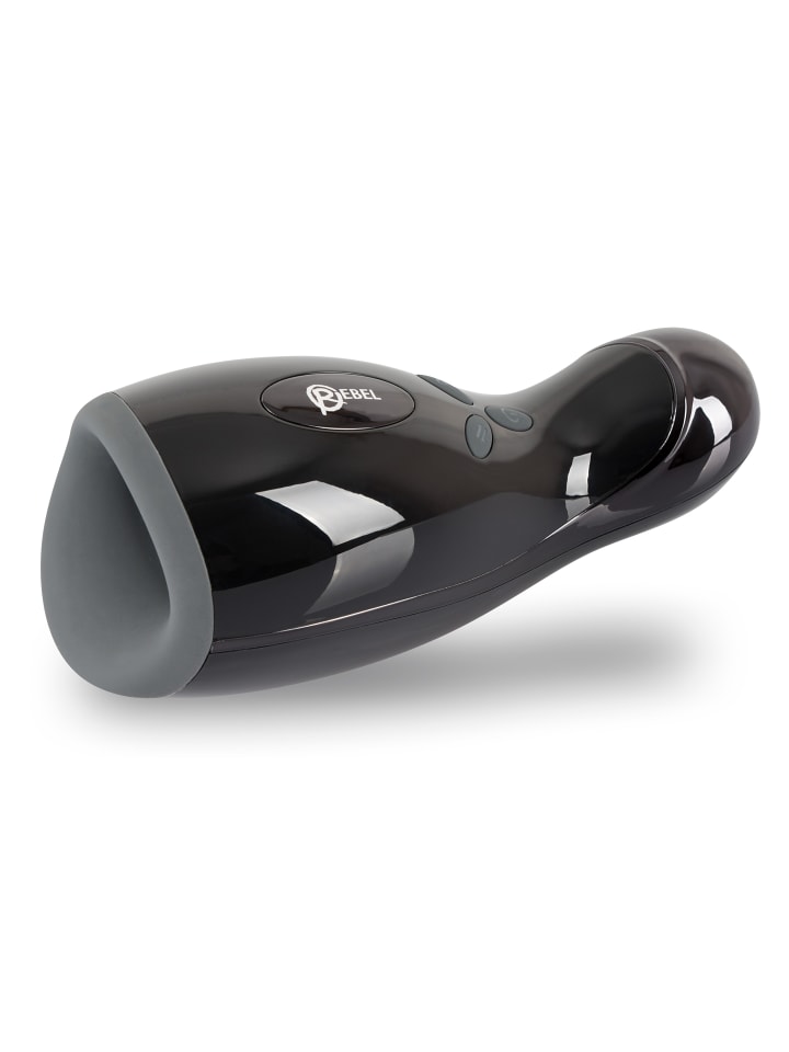 Masturbator mit Vibration und Heizfunktion Rebel in schwarz