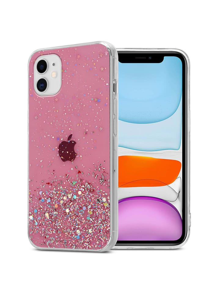 Hülle für Apple iPhone 11 PRO Glitter in Rosa mit Glitter