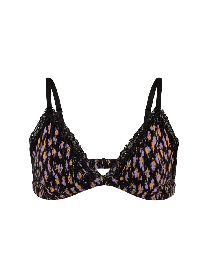 Bralette in schwarz bedruckt
