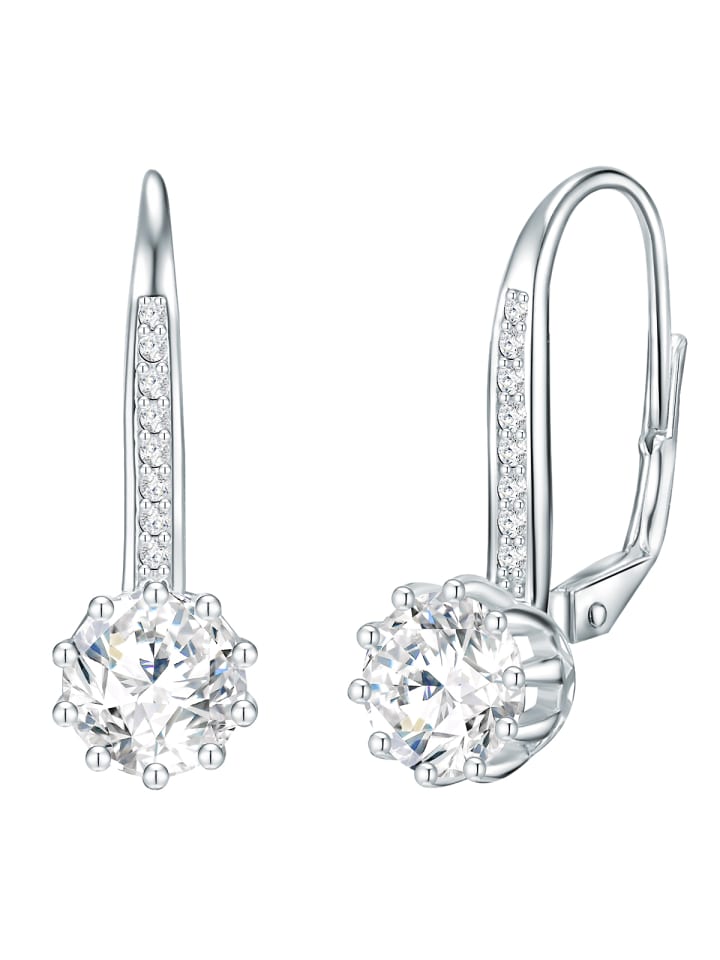 Ohrhänger aus Sterling Silber mit Zirkonia in silber
