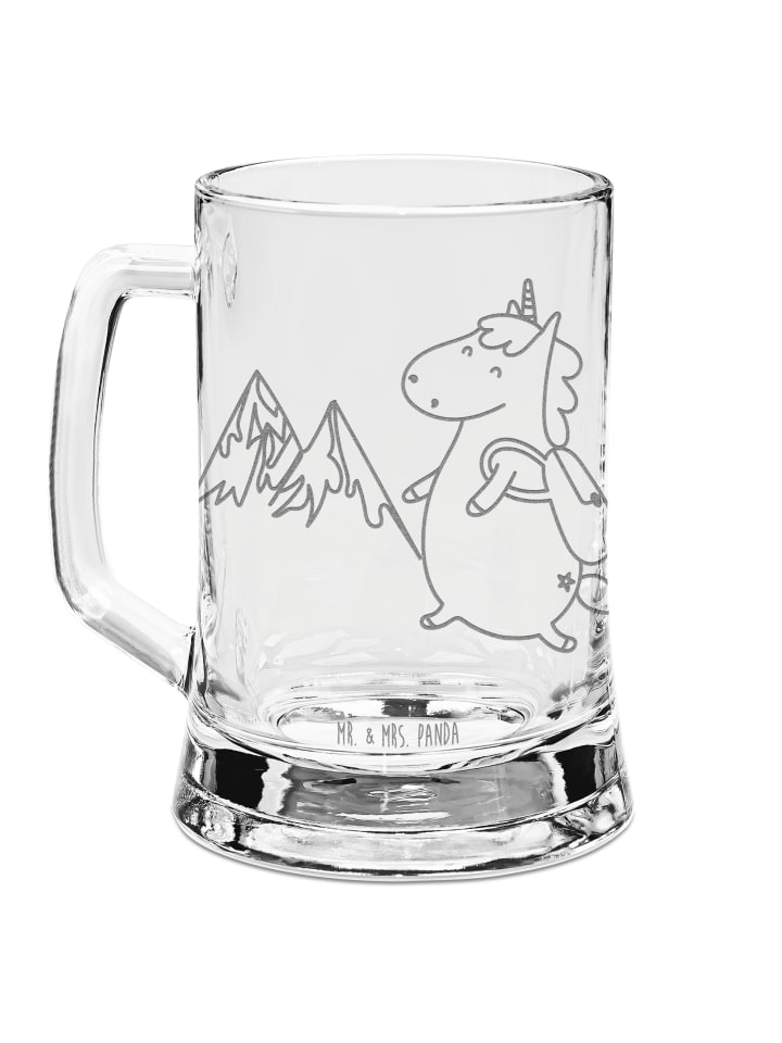 Krug Einhorn Bergsteiger ohne Spruch in Transparent