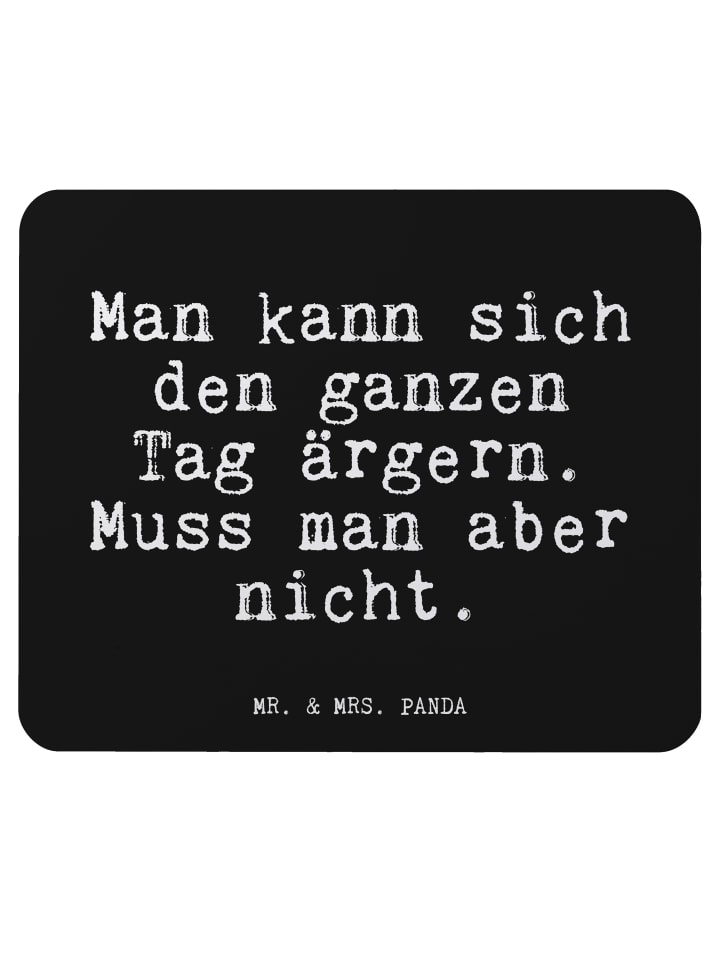 Maus-Pad Man kann sich den... mit Spruch in Schwarz
