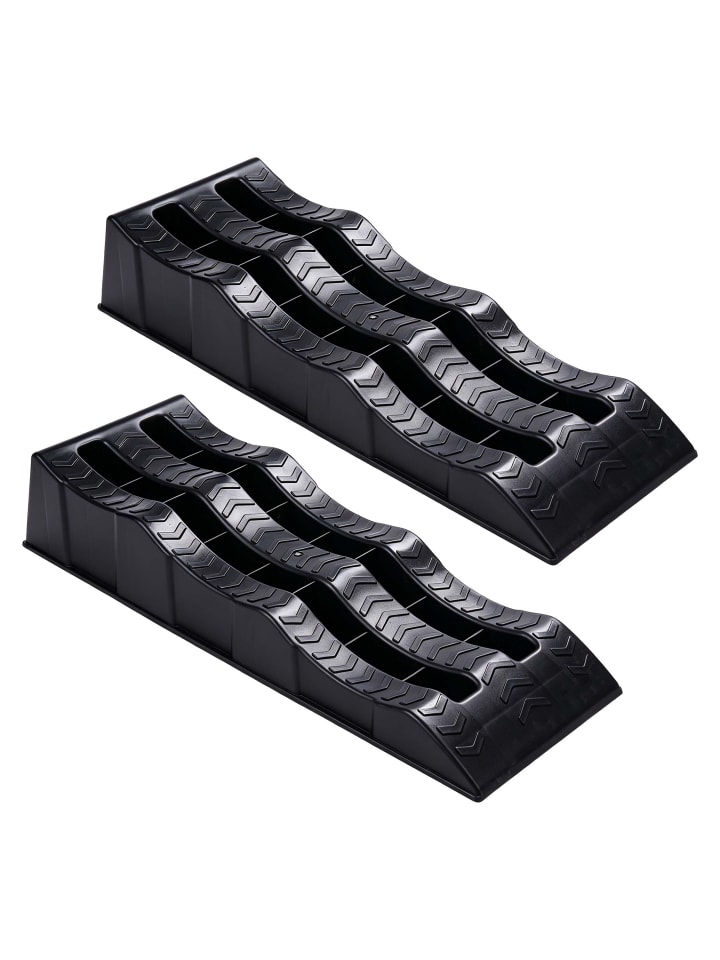 2 x Stufenkeil in Schwarz - (B)21,5 x (H)12 x (T)61 cm