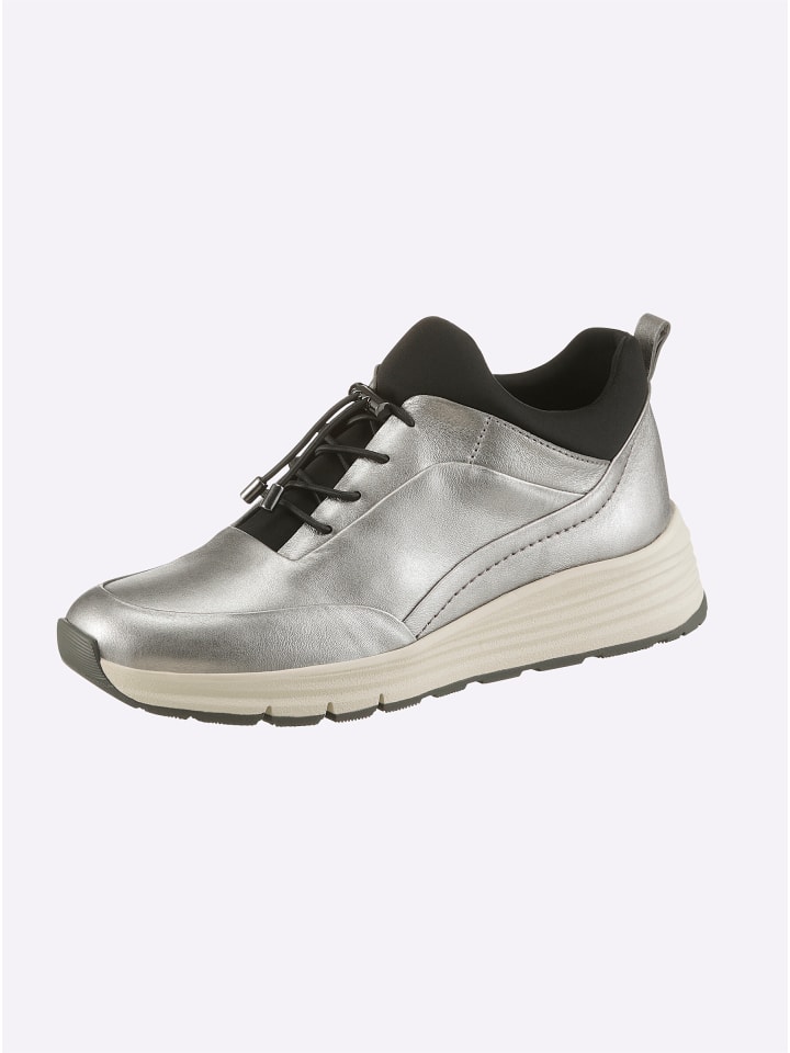 Sneaker in silberfarben-schwarz