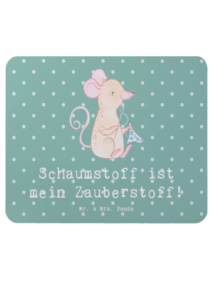 Maus Pad Zauber der Polsterin mit Spruch in Meeresbrise