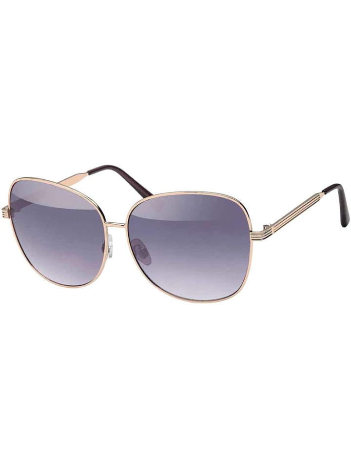 Herren Sonnenbrille in Schwarz Gold