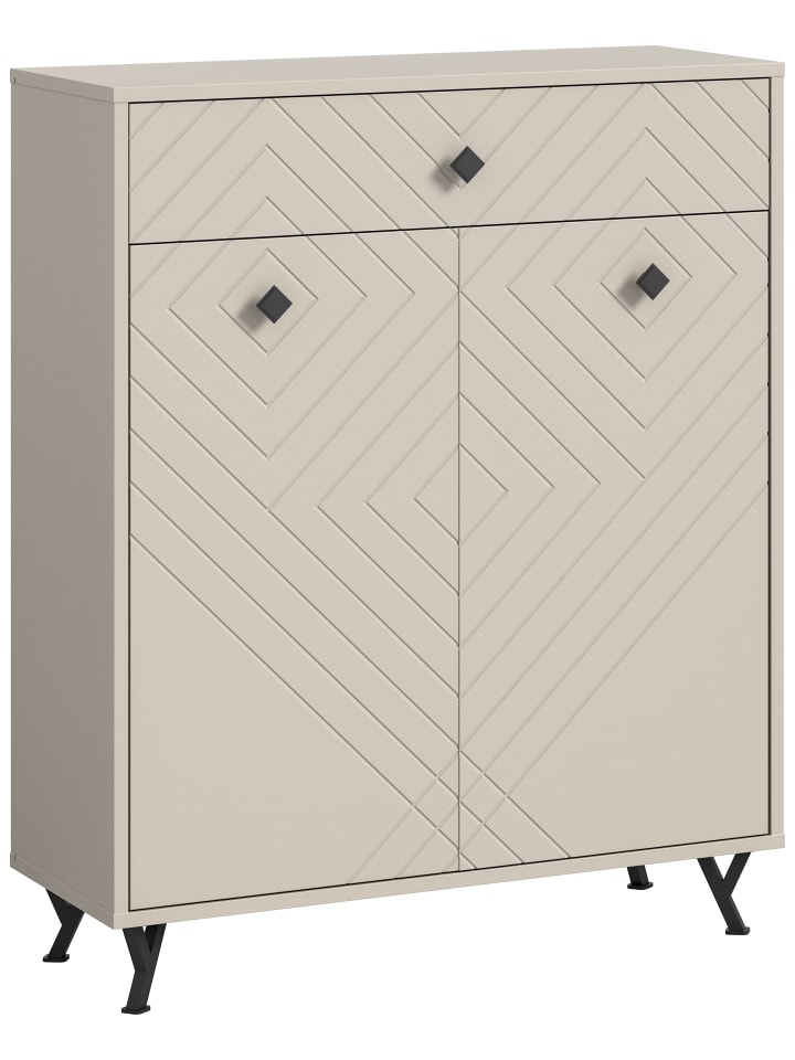 Schuhkommode  (B/H/T: 80x100x35 cm) in sandbeige