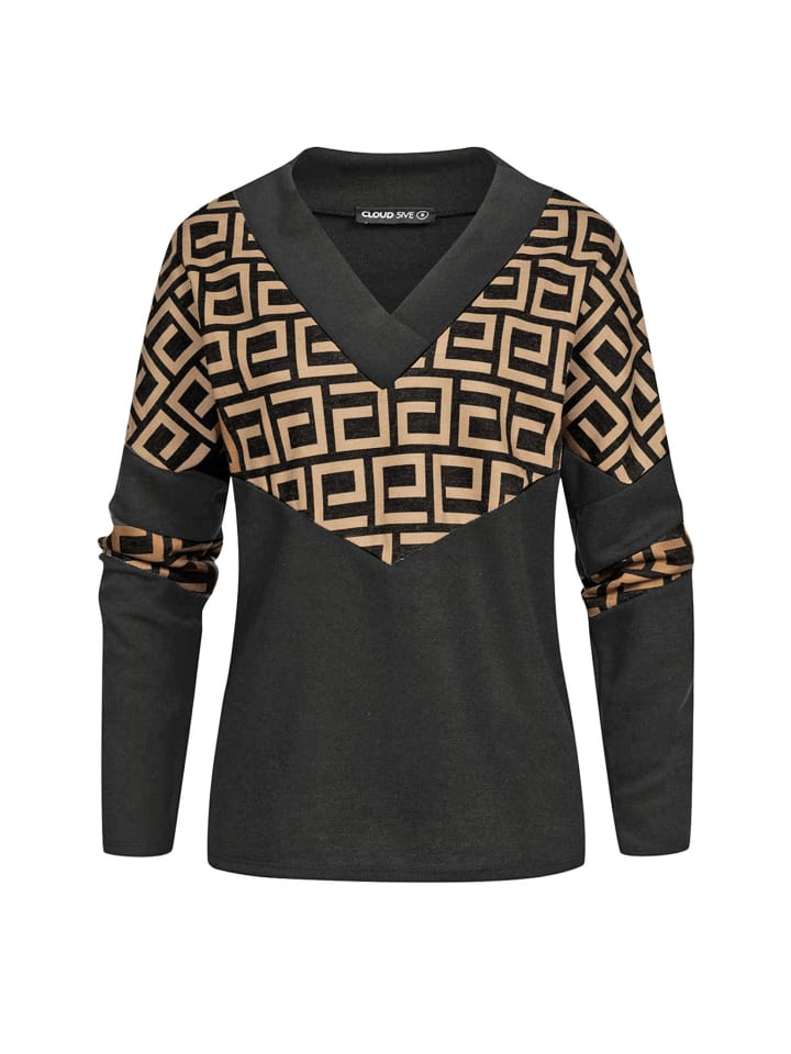 Sweater in black/beige