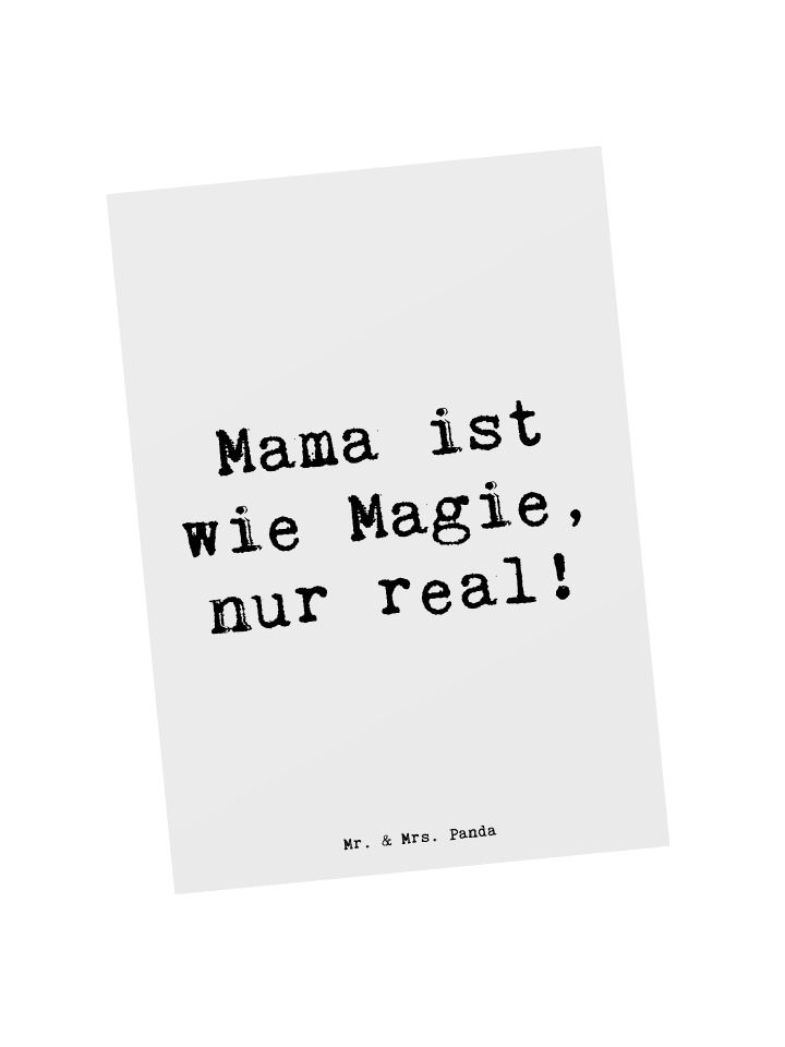 Postkarte Magische Mama mit Spruch in Weiß
