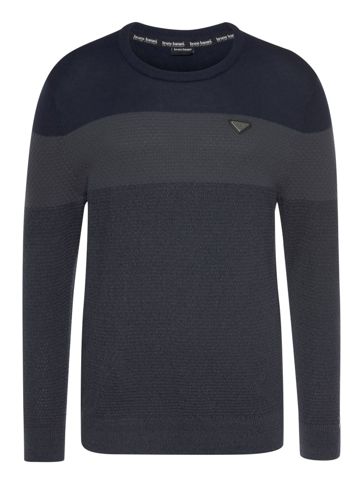 Strickpullover in navy meliert