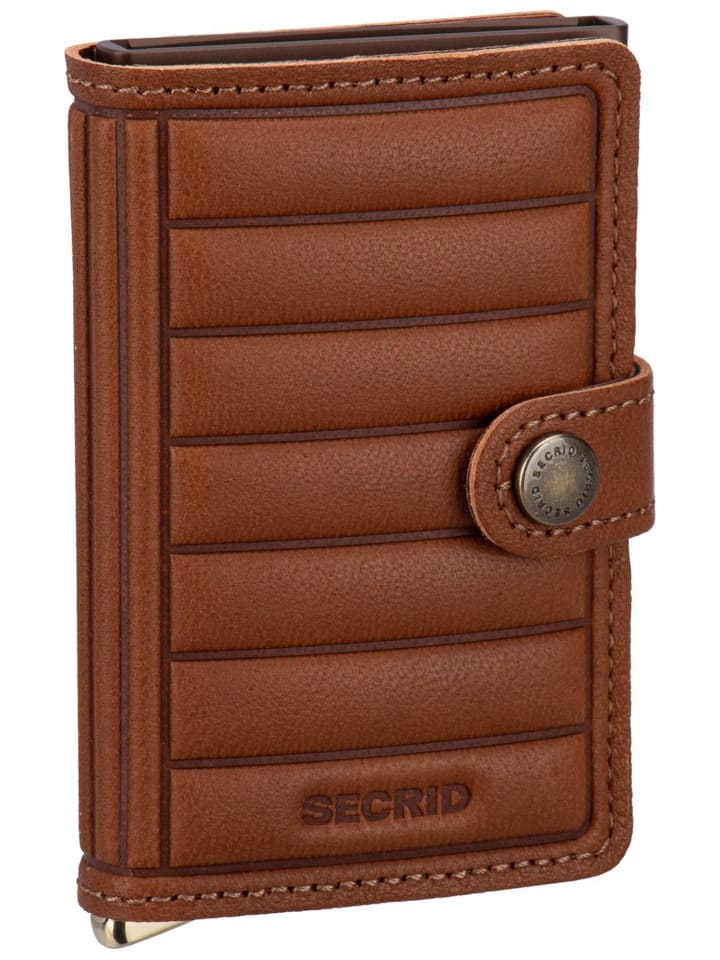 Geldbörse Premium Miniwallet+ Emboss Lin in Cognac