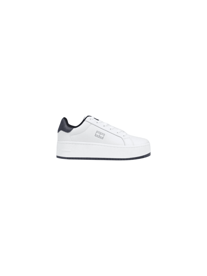 Weiß Leder Chunky Sneaker