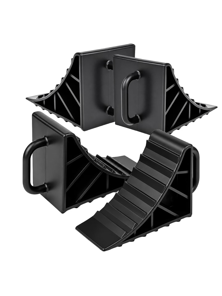 4 x Unterlegkeil in Schwarz - (B)18 x (H)10 x (T)9 cm