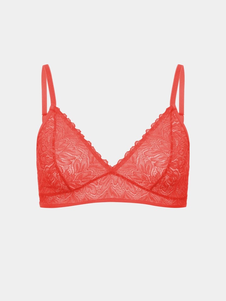 Dreamy Lace Triangel BH in wilde orange