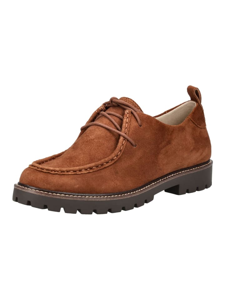Halbschuhe Cognac