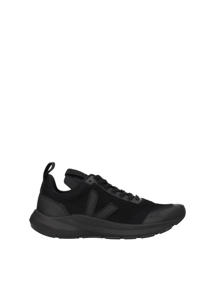 Schwarz Stoff Athletik Sneaker