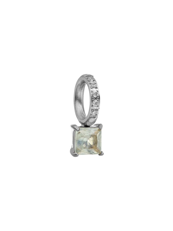 Charm Geburtsstein März Aquamarin Silber