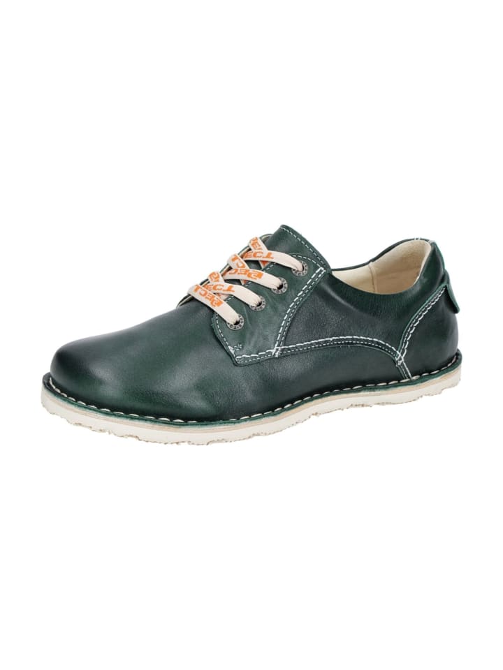 Komfort Schnürschuhe in Grün