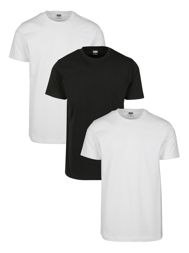 T-Shirt in white/white/black