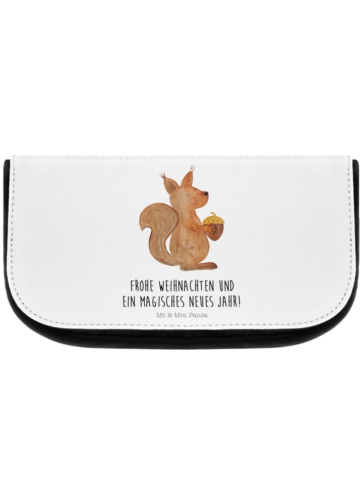 Kulturtasche Eichhörnchen Weihnachtszeit mit Sp... in Weiß