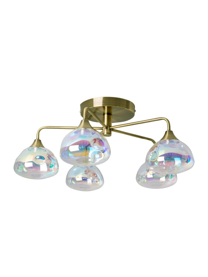 LED Deckenleuchte "VARNA" in messing - (L)50 cm x (B)50 cm x (H)23 cm - EEK G